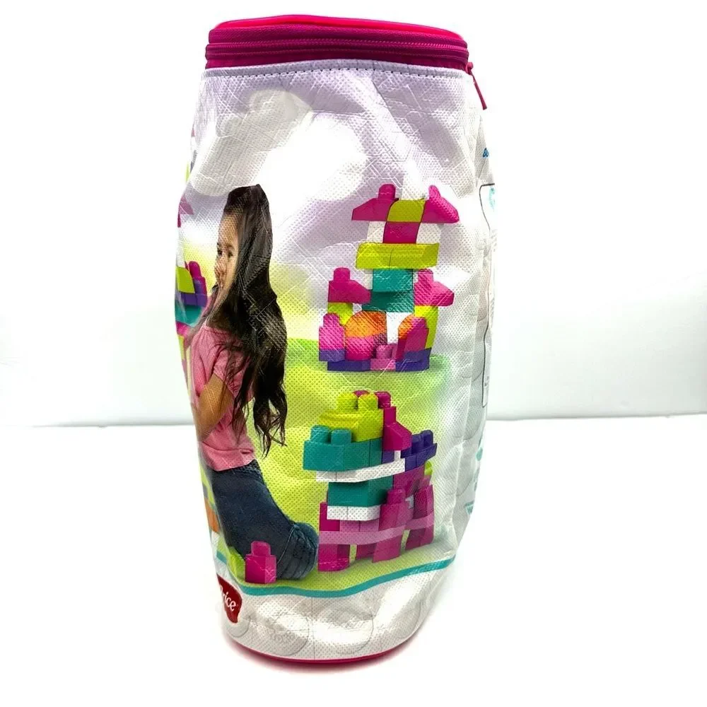 Fisher-Price Mega Bloks 1-5yrs 80 PCS Big Building Bag Multicolor Pink White